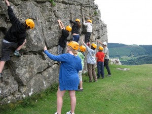 Bouldering at Trevor Quarry