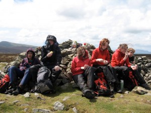 Moel Fferna Hiding from the wind on Moel Fferna