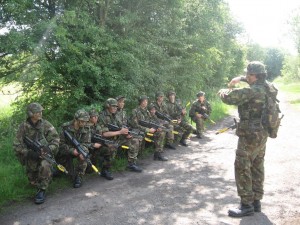 Section Commander giving his Quick Battle Orders