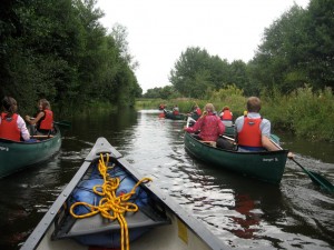 Canoeing on the canal