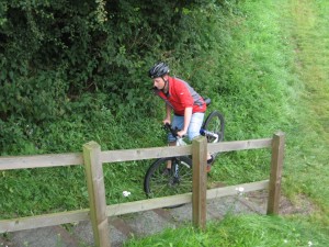 Bike_Steps Riding up the steps made for a real challenge!