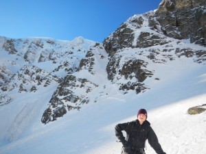 Enjoying the atmosphere of Coire Ardair in the morning sun