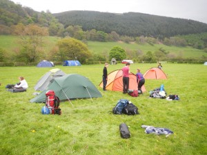 Getting organised at the camp site