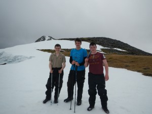 In the snow with Sgurr nan Each in the background