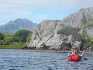 Laid back paddling with Snowdon in the distance