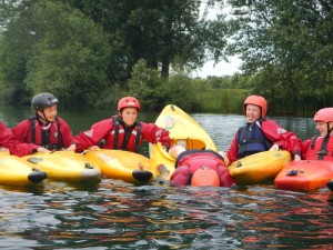Giving a kayak an Eskimo kiss