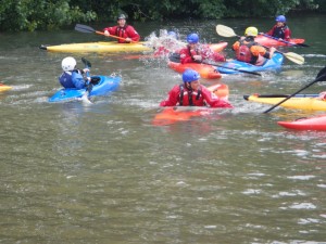 Some experienced more success at Kayak Polo than others!