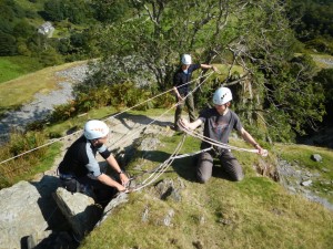 Setting up a bottom rope system