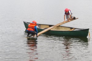 Building confidence on the canoe see-saw
