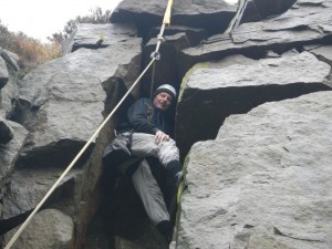Martin below the capstone of the Great Chimney at Wilton 3