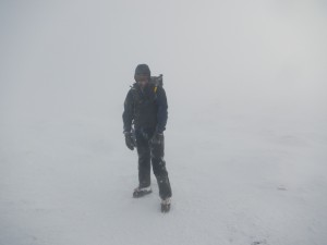 It wasn't far off a total white out at the summit