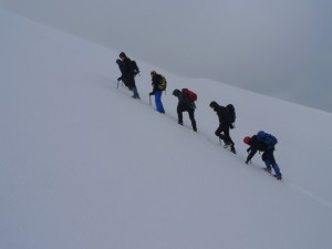 Heading up the back wall of Coire an Lochain